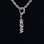 "Sigma" Clip On Pendant in White Gold