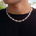 Iced Star Oval Emerald Chain in Rose Gold - 12MM