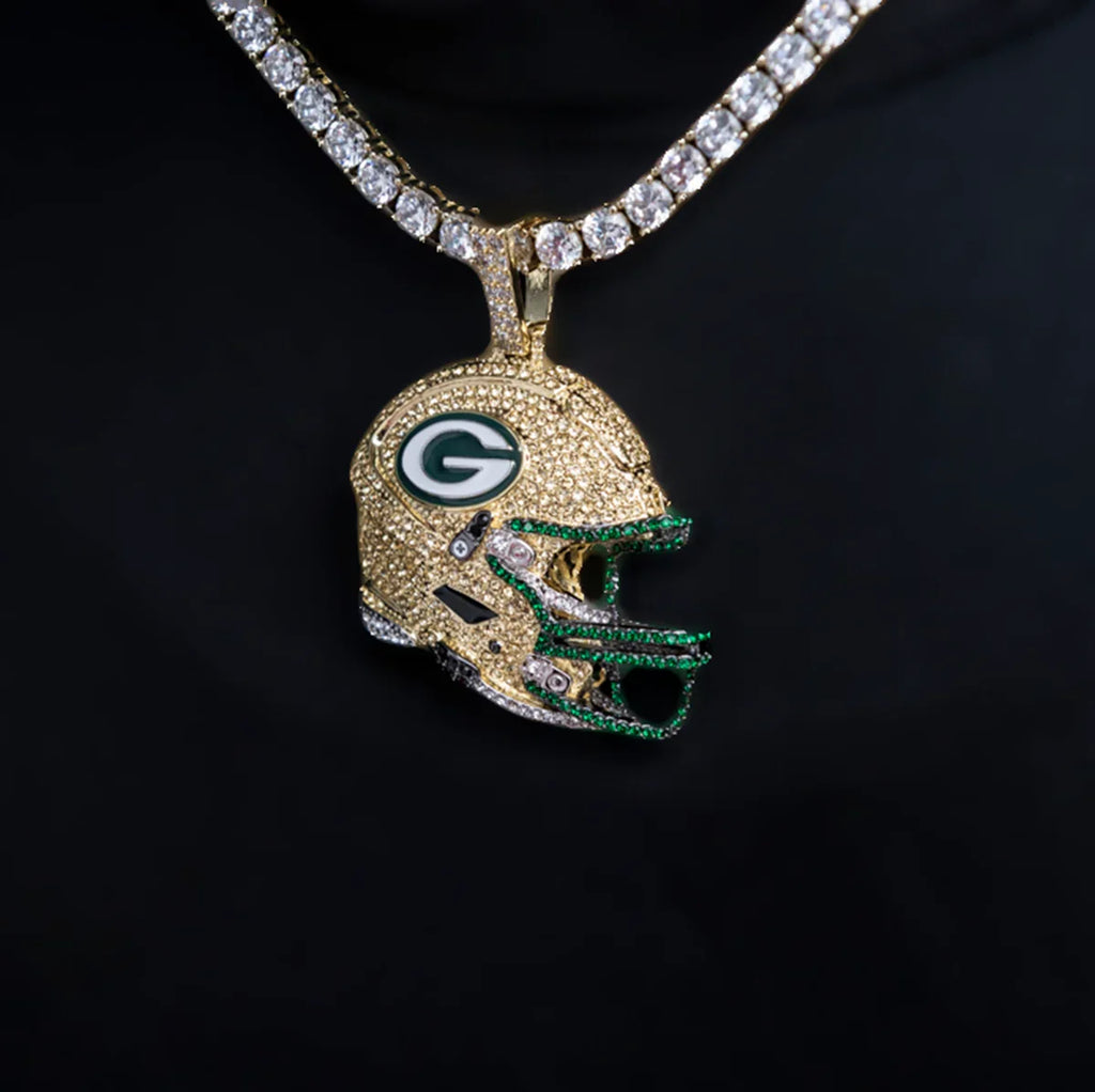 2025 Green Bay Packers Team Helmet Pendant - Gold