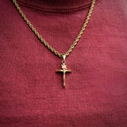 Crucifix Cross Pendant in Yellow Gold