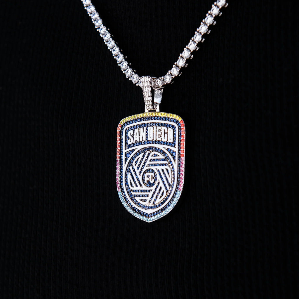 San Diego FC Official MLS Logo Pendant in White Gold