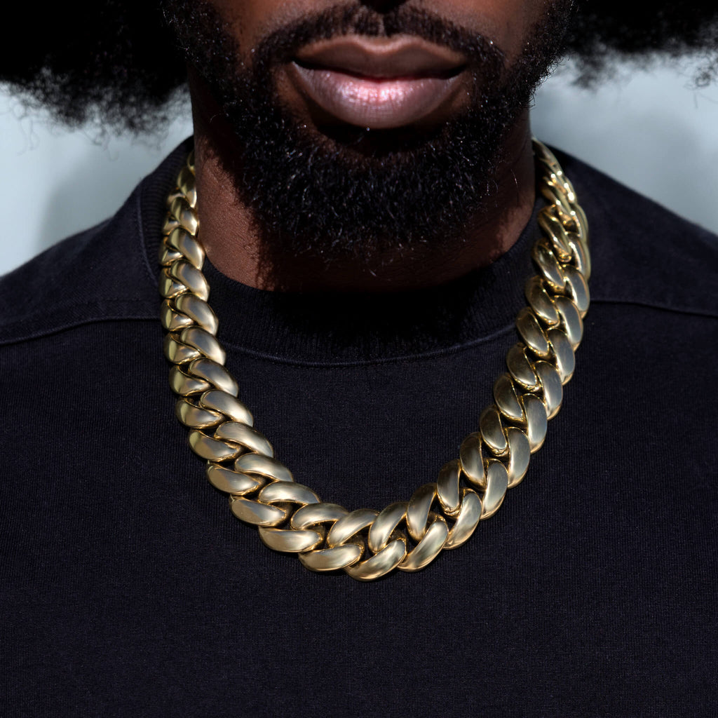 Miami Cuban Chain in Yellow Gold - 25mm