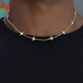 GLD Star Adjustable Chain Necklace in Yellow Gold