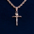 Crucifix Cross Pendant in Rose Gold