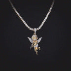 Masked Angel Pendant in Yellow Gold