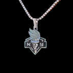 New York Liberty Official WNBA Logo Pendant in White Gold