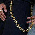 Square Link Pant Chain in Yellow Gold - 15MM
