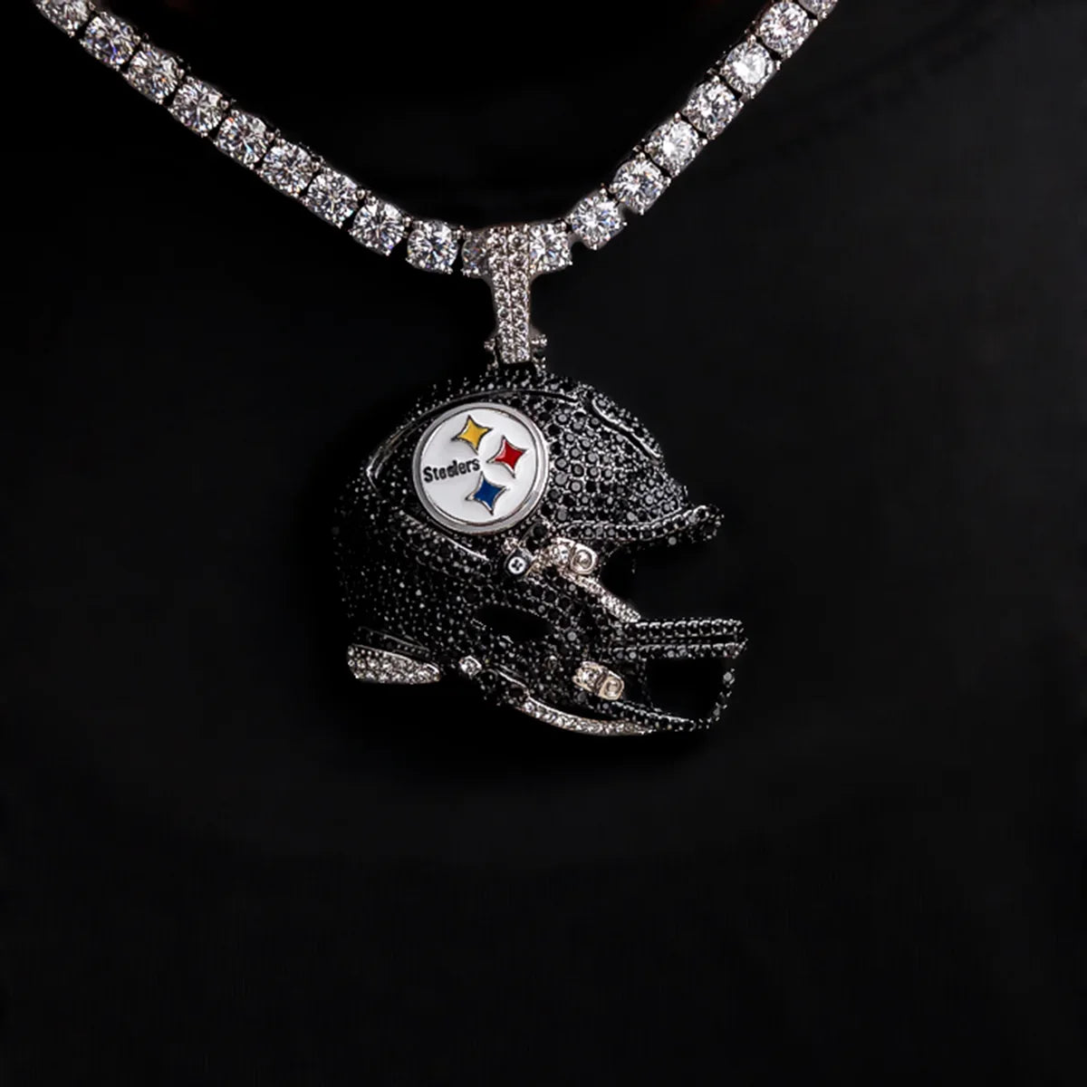 2025 Pittsburgh Steelers Team Helmet Pendant - White Gold