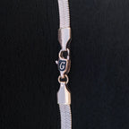 Herringbone Bracelet in Rose Gold- 4mm