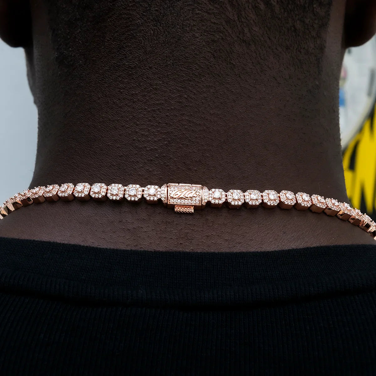 Micro Clustered Tennis Chain in Rose Gold - 6mm