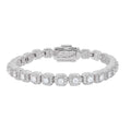 Clustered Moissanite Tennis Bracelet in Sterling Silver - 6MM