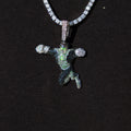 Green Lantern Body Official DC Comics Pendant in White Gold