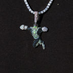 Green Lantern Body Official DC Comics Pendant in White Gold