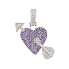 Heart and Cross Set in White Gold