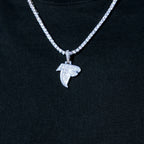 Micro Atlanta Falcons Official NFL Logo Pendant in White Gold