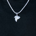 Micro Atlanta Falcons Official NFL Logo Pendant in White Gold