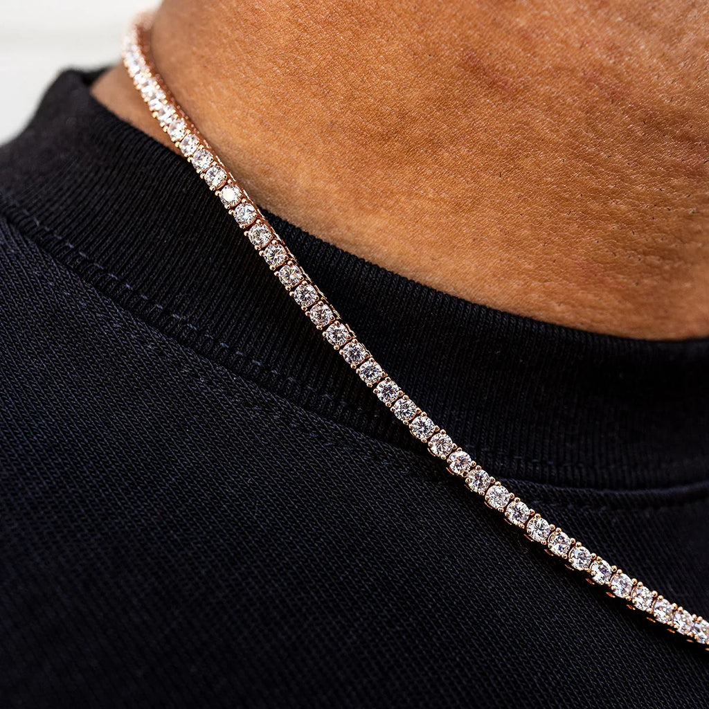 Diamond Tennis Chain in Rose Gold- 3mm