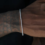 Diamond Tennis Chain + Bracelet Bundle in White Gold- 2mm