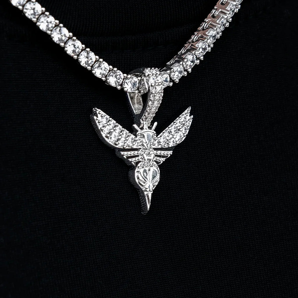 Charlotte Hornets Micro Pendant - White Gold