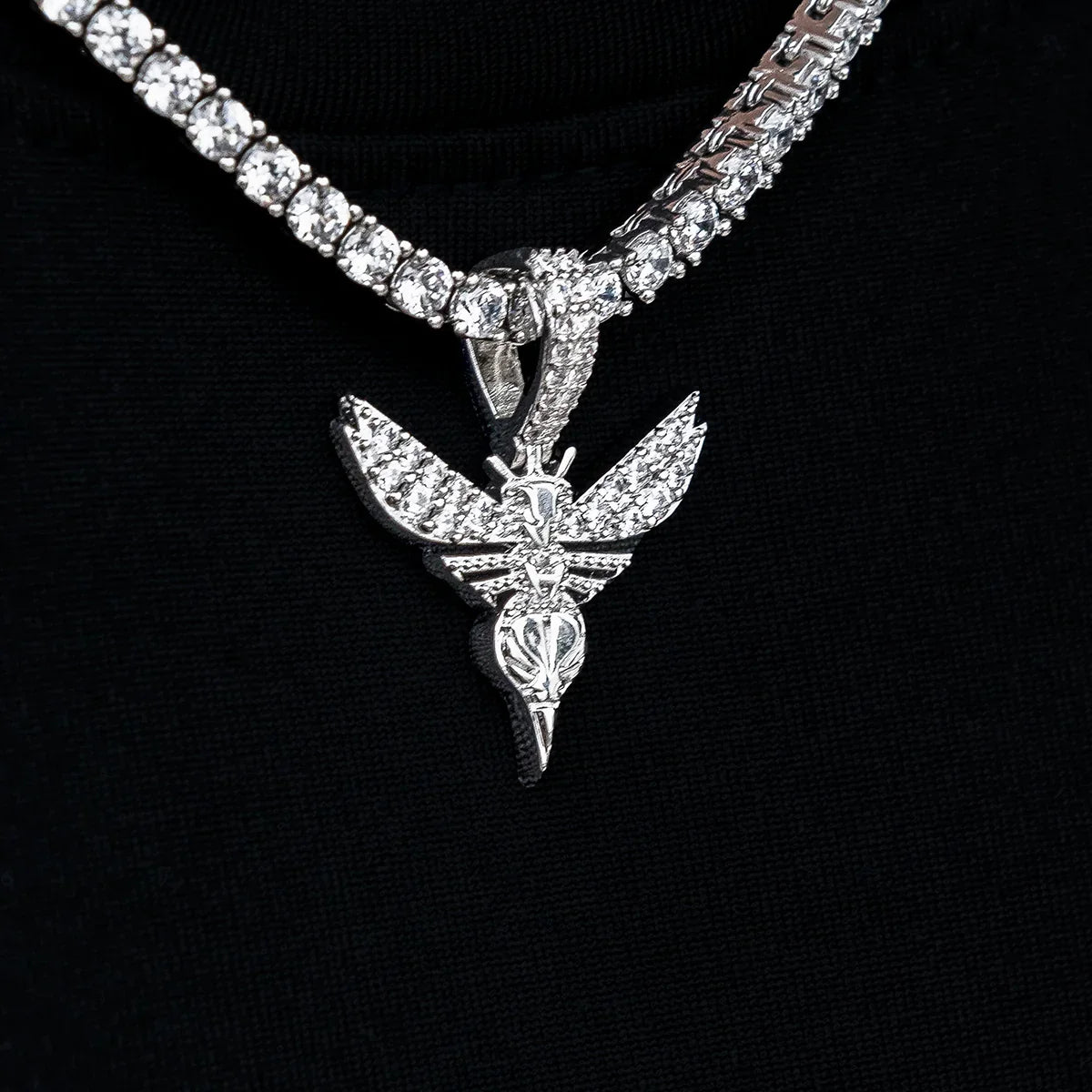 Charlotte Hornets Micro Pendant - White Gold