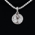 Dallas Mavericks Official NBA Micro Logo Pendant in White Gold