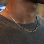 Figaro Chain in Rose Gold- 4mm