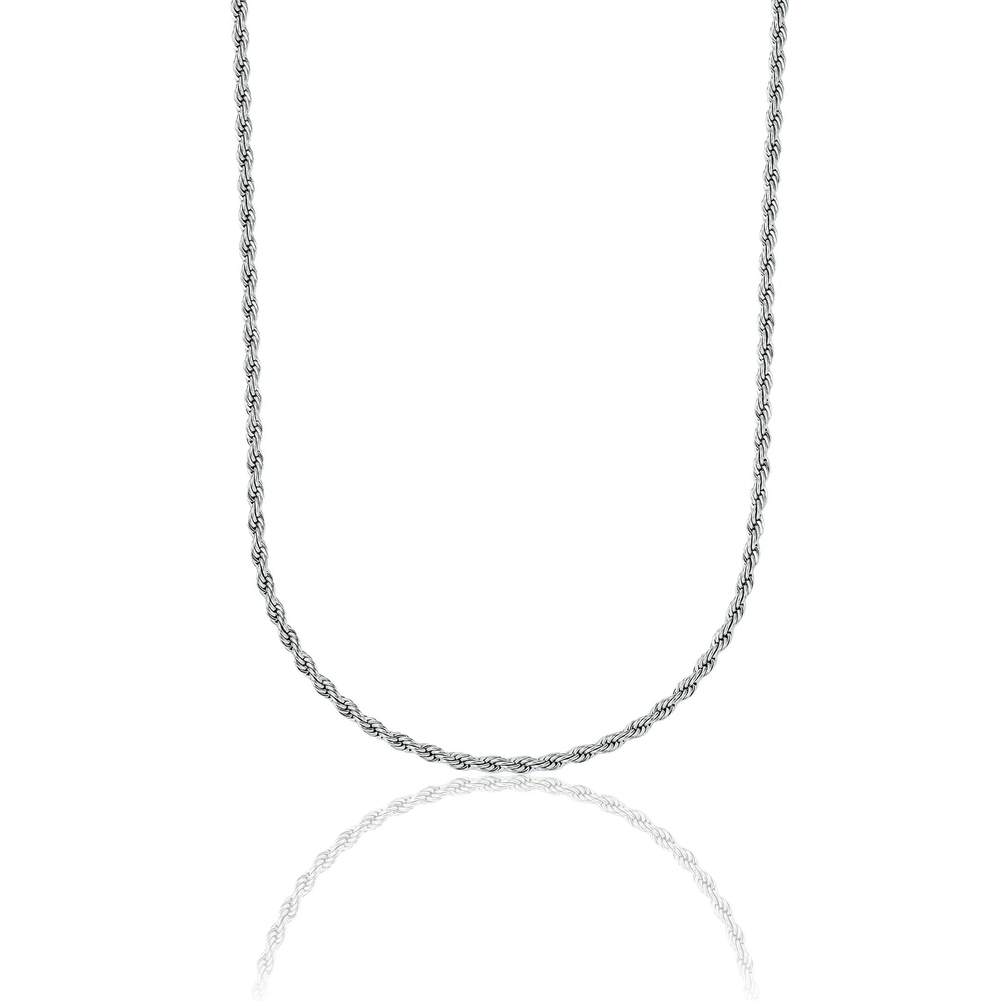 Rope Chain in Sterling Silver - 2mm