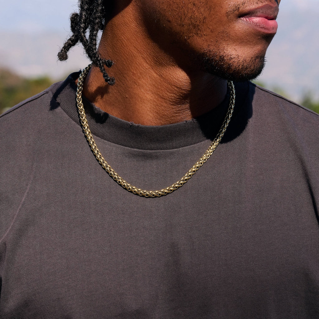 Palm Chain in Yellow Gold- 6mm
