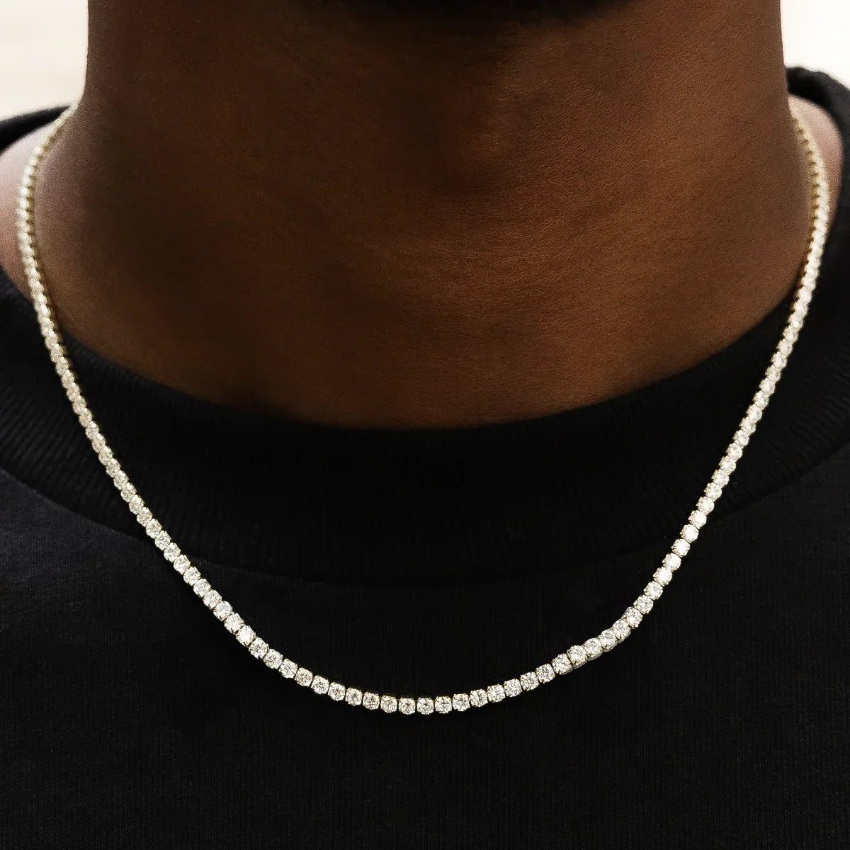 Micro Tennis Chain in Yellow Gold