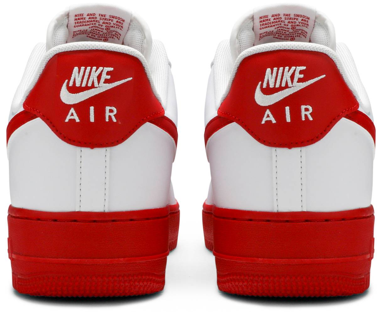 Force 1 Low White Red Midsole