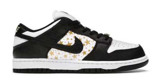 SB Dunk Low Stars White Black