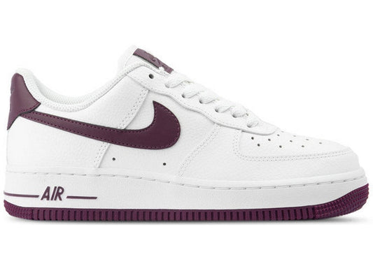 Force 1 Low Patent White Bordeaux (W)