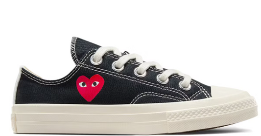Chuck Taylor All Star 70 Ox Comme des Garcons PLAY Single Small Heart Black (PS)