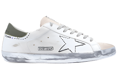 Golden Goose Super Star Classic White Military Green