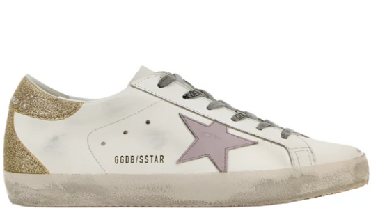 Golden Goose Super Star Optic White Lilac Platinum Glitter (Women's)