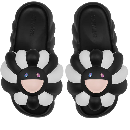 Takashi Murakami Ohana Full Bloom Slide Black White Pink (Complexcon)