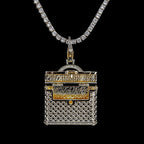 Iced Purse Clip On Pendant in Yellow Gold