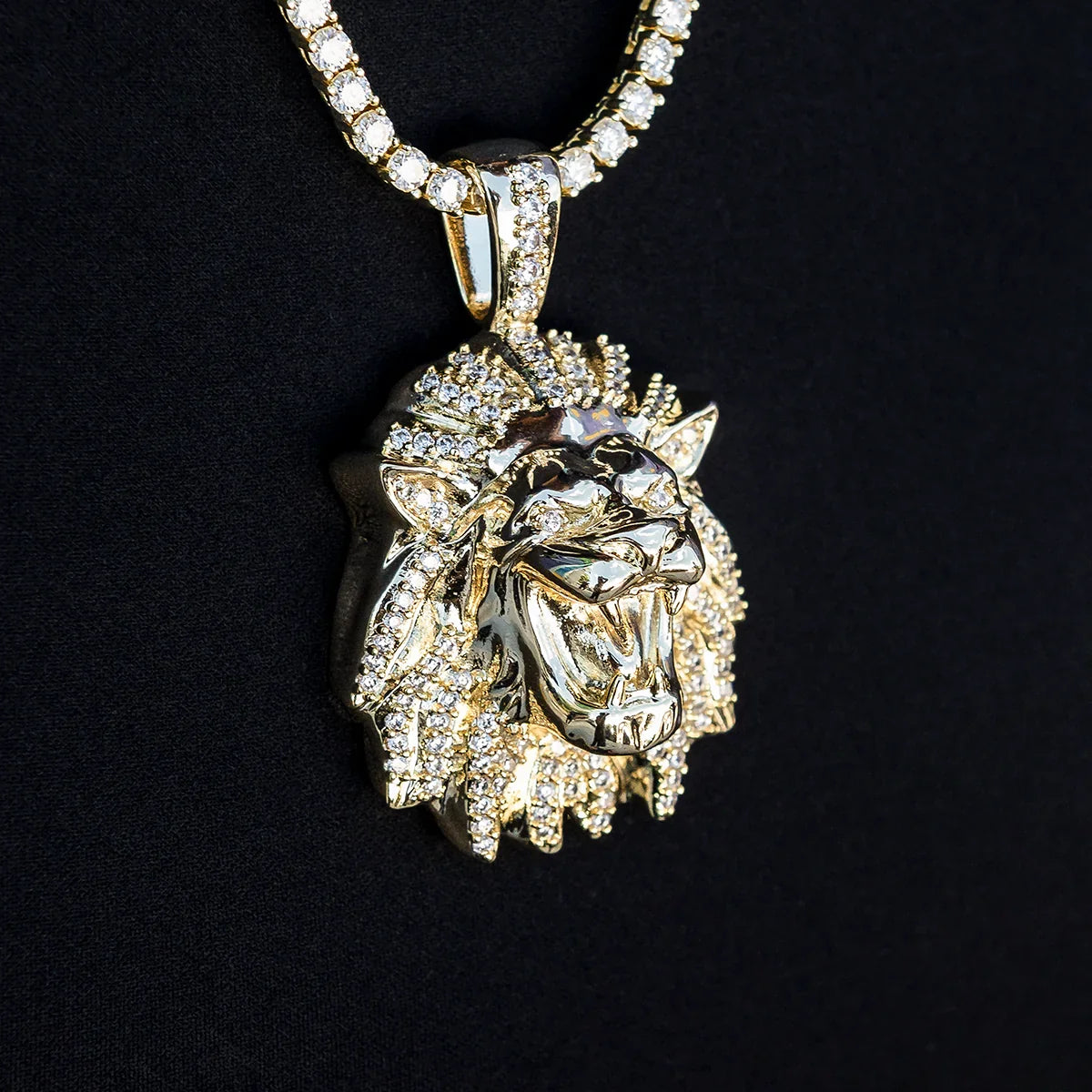 Iced Lion Pendant