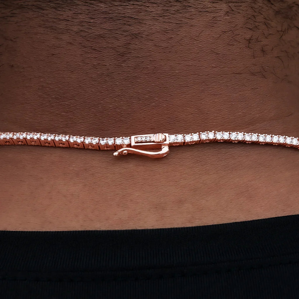 Diamond Tennis Chain in Rose Gold- 2mm