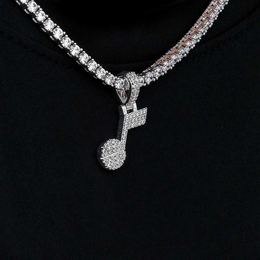 Utah Jazz Official NBA Micro Logo Pendant in White Gold