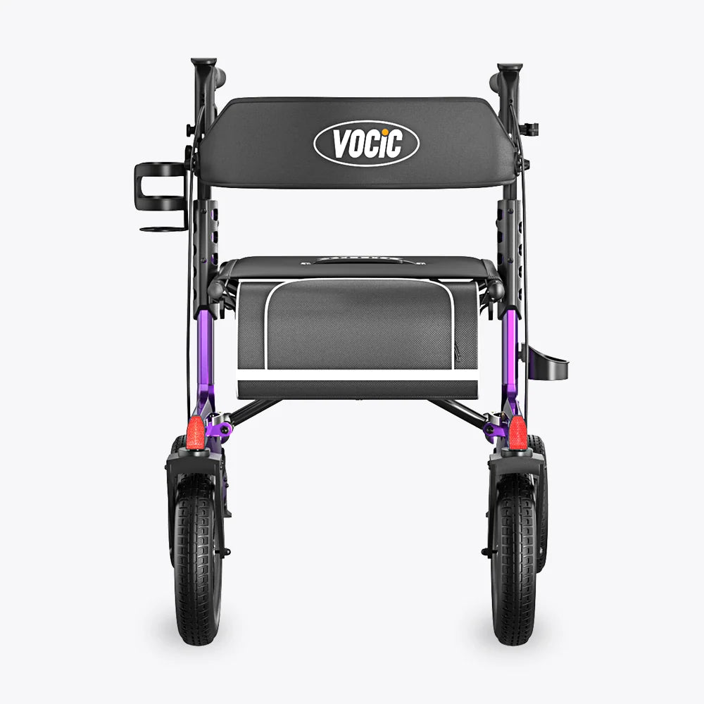 Z57 Outdoor Rollator Walker with 12" All Terrain Big Wheels