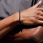 Black Diamond Tennis Chain Bracelet in Black - 3mm