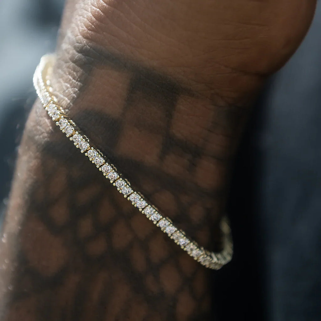 Diamond Tennis Chain + Bracelet Bundle in Yellow Gold- 2mm