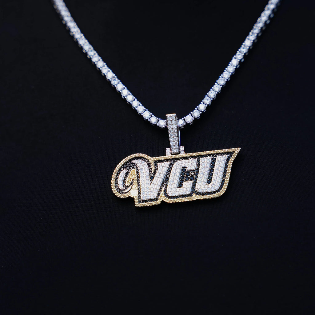 Virginia Commonwealth University Official NCAA Logo Pendant in White Gold