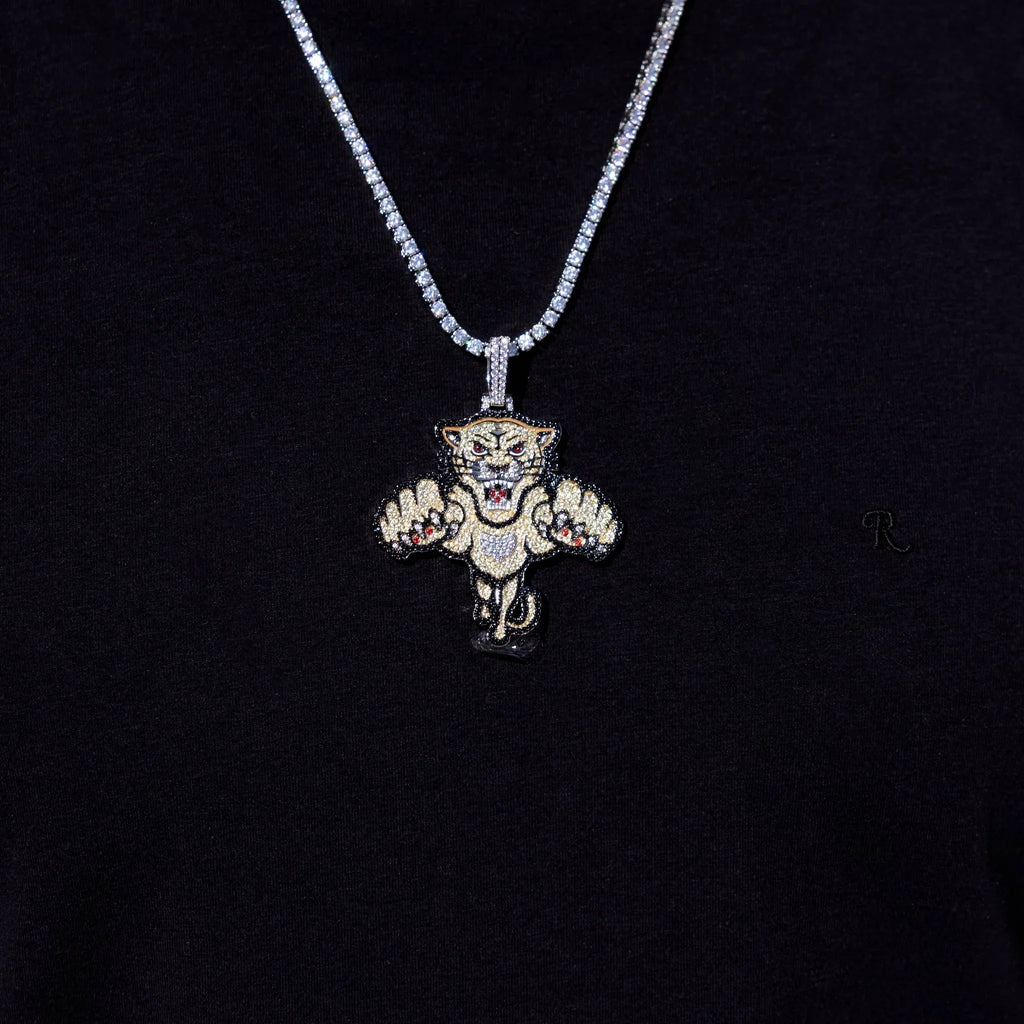 Florida Panthers Official NHL Winter Classic Logo Pendant in White Gold