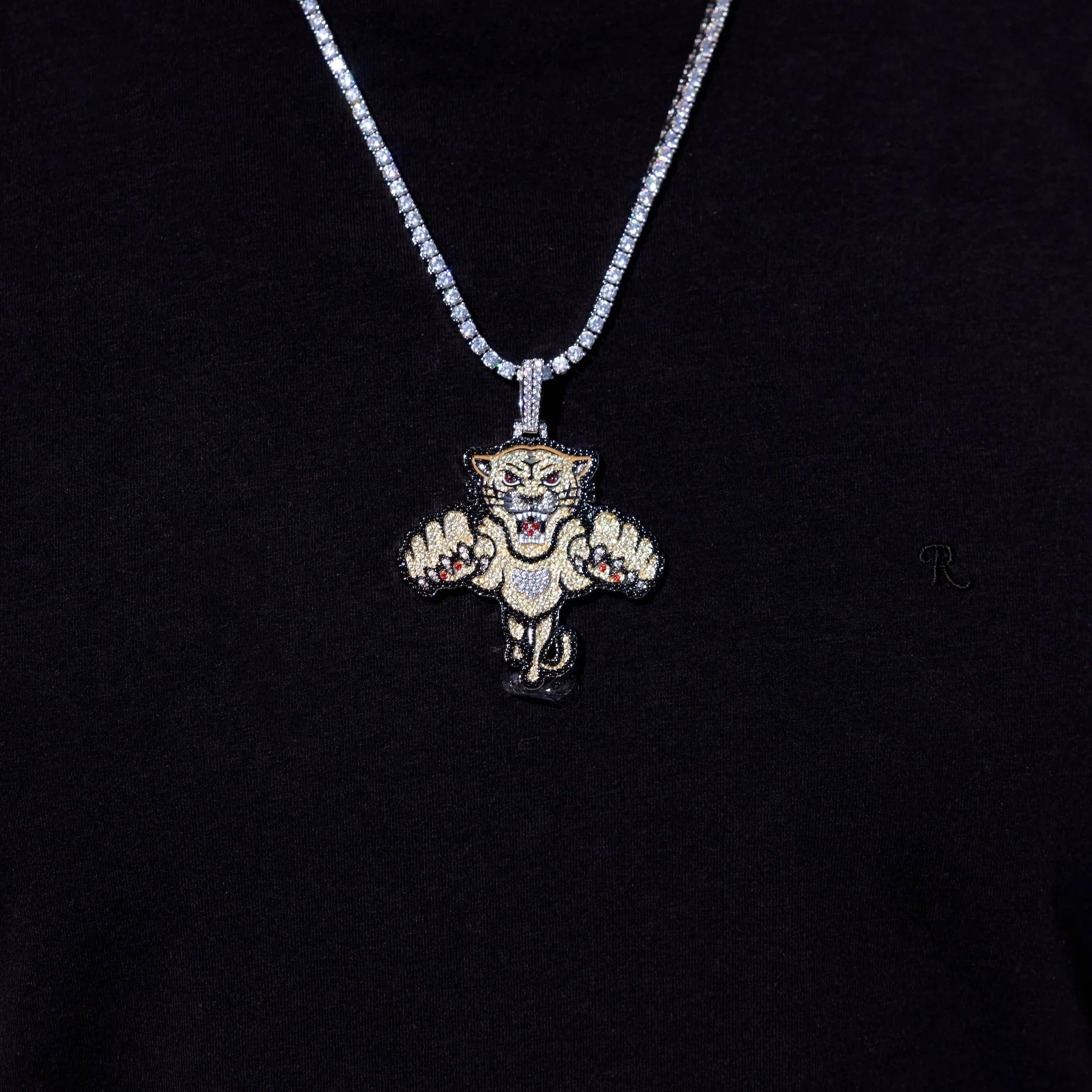 Florida Panthers Official NHL Winter Classic Logo Pendant in White Gold