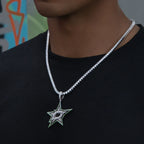 Dallas Stars Official NHL Logo Pendant in White Gold