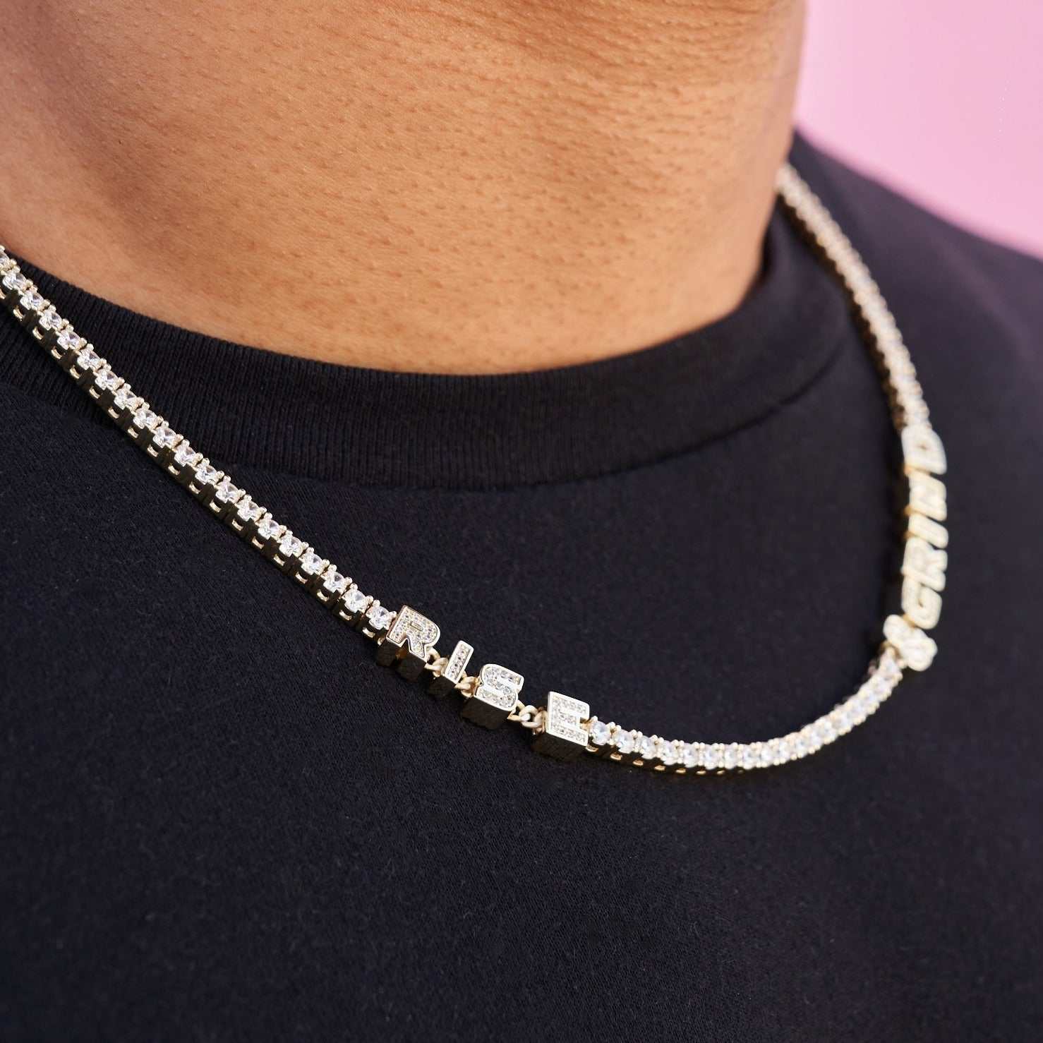 Custom Stationed Tennis Chain