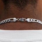Figaro Chain in White Gold- 9mm