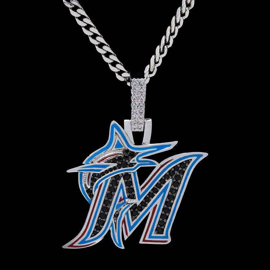 Miami Marlins Official MLB Logo Pendant